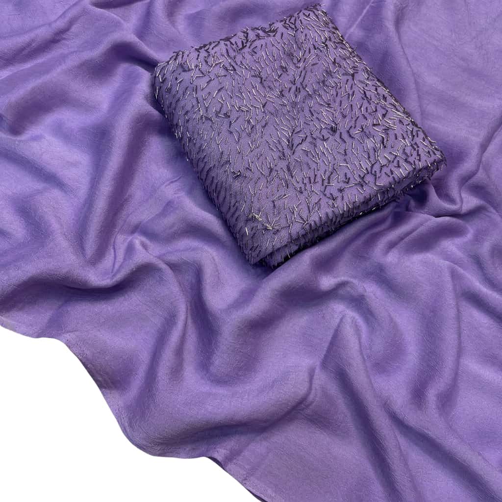 Shree Crush Latkan Rangoli Saree with Designer Blouse Fabric