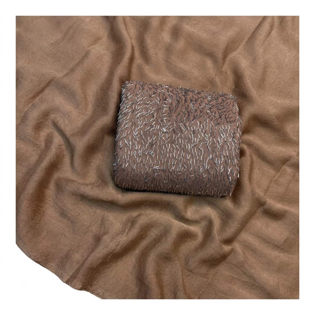 Shree Crush Latkan Rangoli Saree with Designer Blouse Fabric