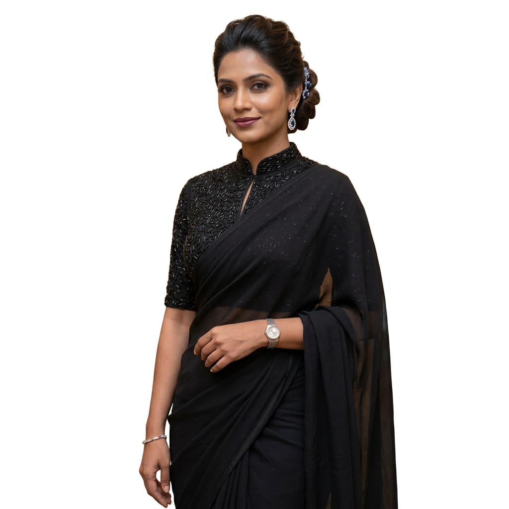 Shree Crush Latkan Rangoli Saree with Designer Blouse Fabric