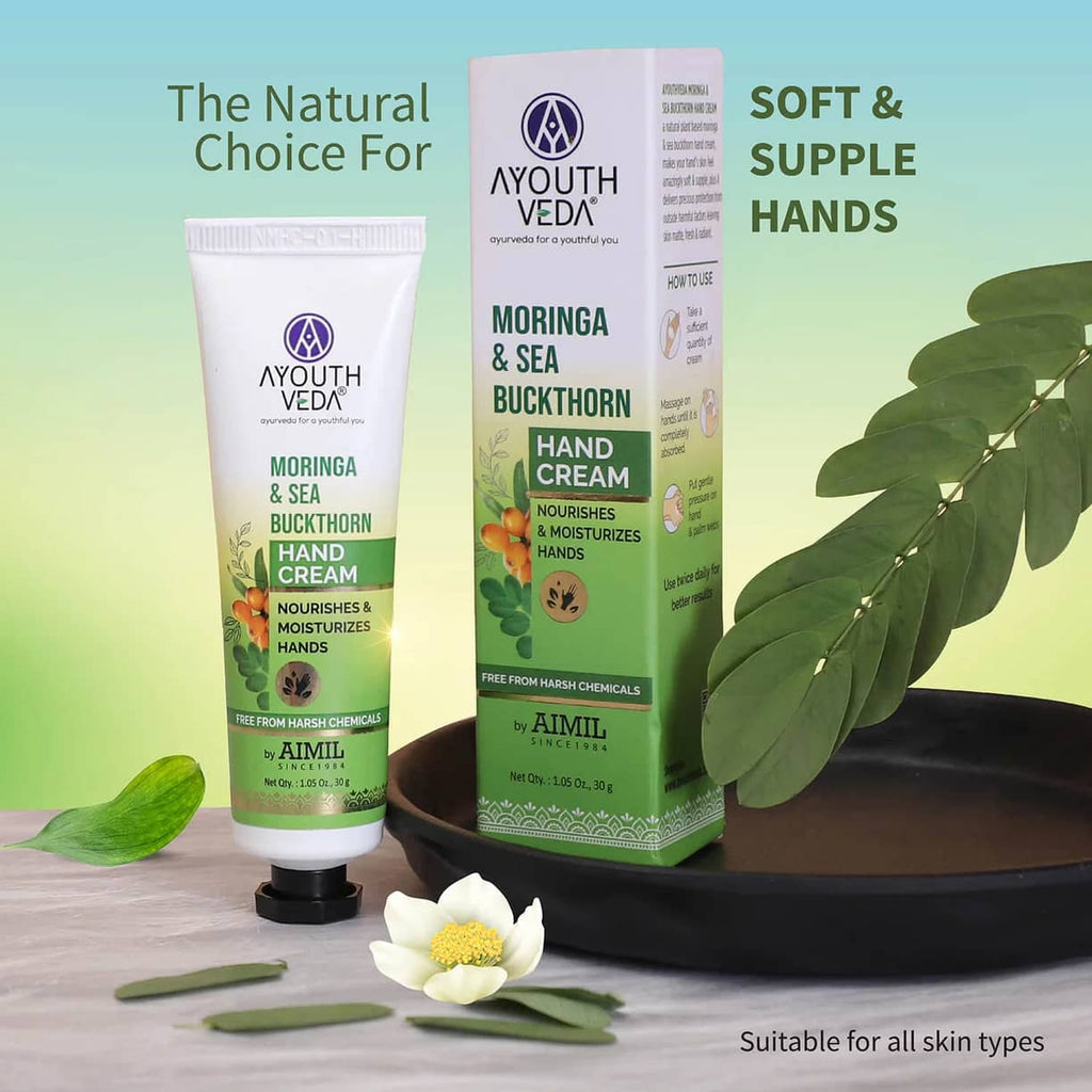 Ayouthveda Moringa & Sea Buckthorn Hand Cream – 30g (Pack of 2)