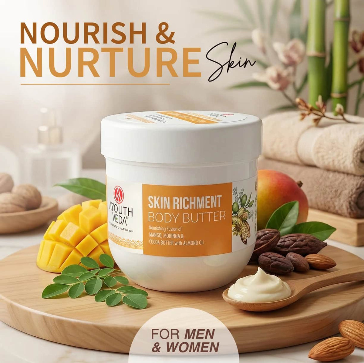 Ayouthveda Mango & Cocoa Butter Body Butter – 200g