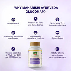 Maharishi Ayurveda Glucomap Potent Formulation for Blood Sugar Management 60 Tablets