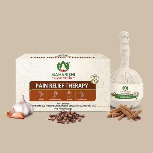 Maharishi Ayurveda Pain Relief Therapy For Joint & Muscle Pain Relief Potli,Oil,Drops & Tablets