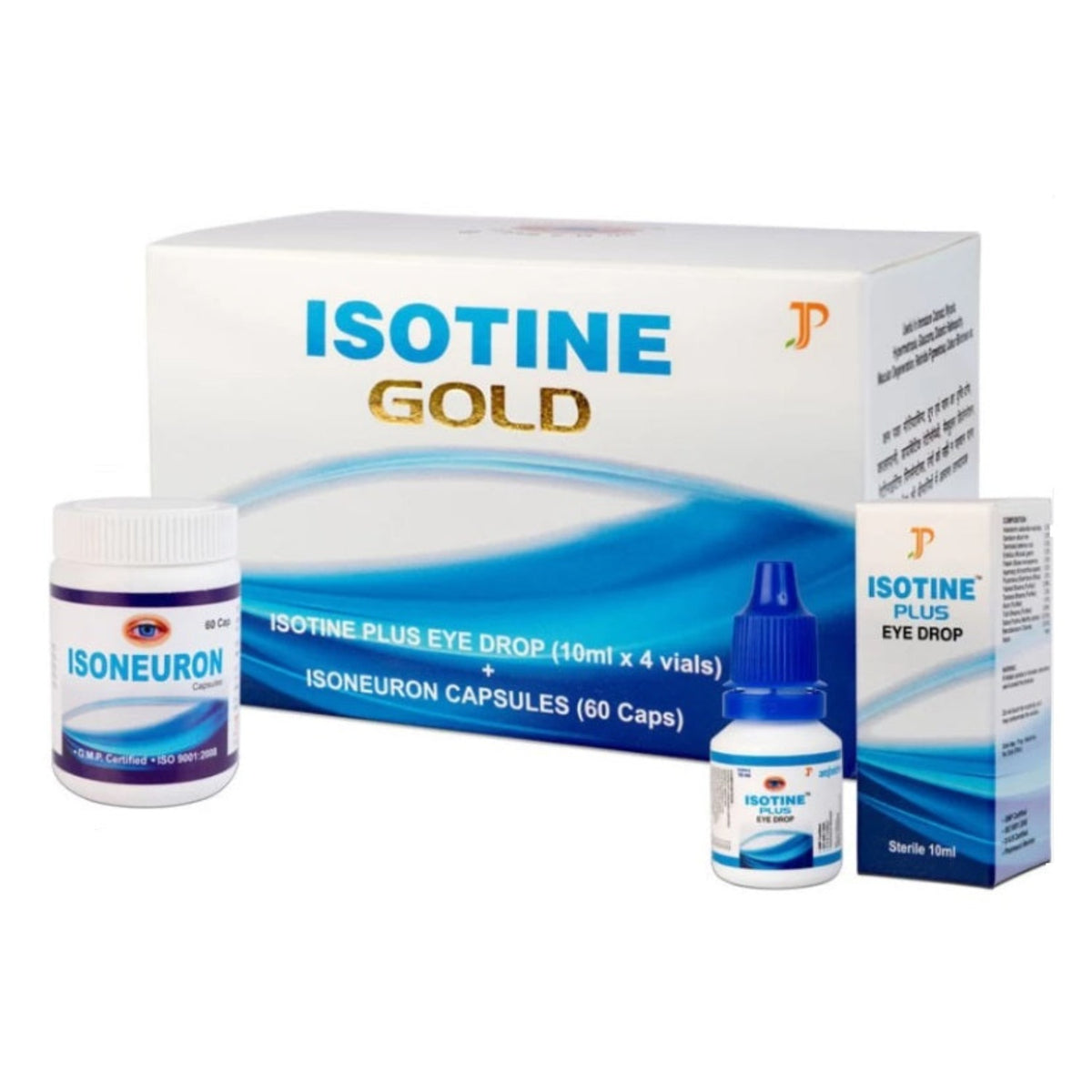 Isotine Isotine & Isotine Gold Kit of 4 Bottles of Isotine Plus Eye Drops