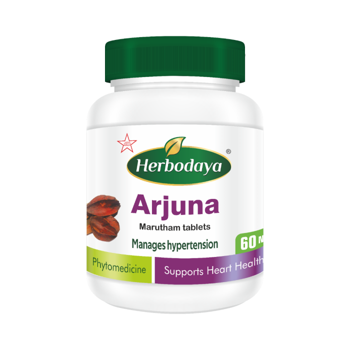 Skm Siddha Ayurveda Herbodaya Arjuna 550mg 60 Tablets