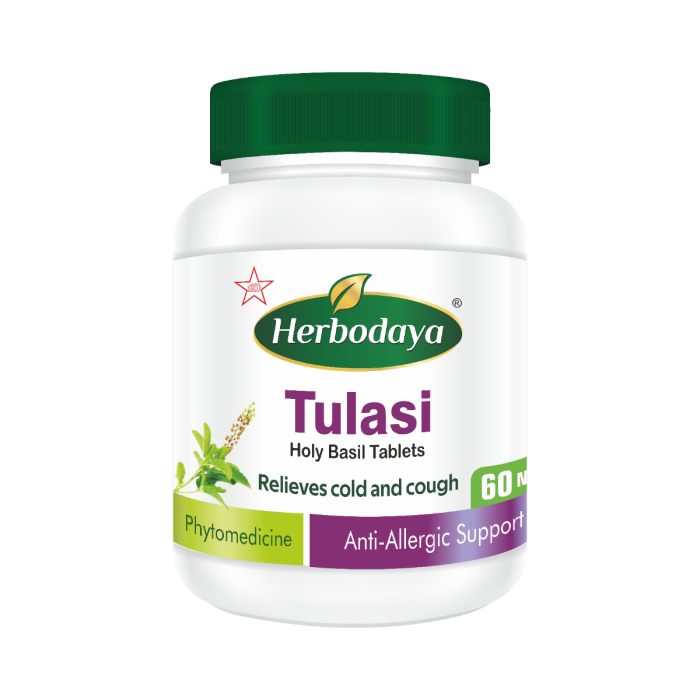 Skm Siddha Ayurveda Herbodaya Tulasi 550mg 60 Tablets