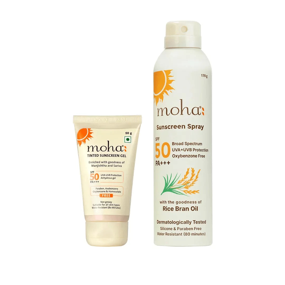 Moha Cosmetics Complete Sun Protection Sunscreen Gel and Spray Duo