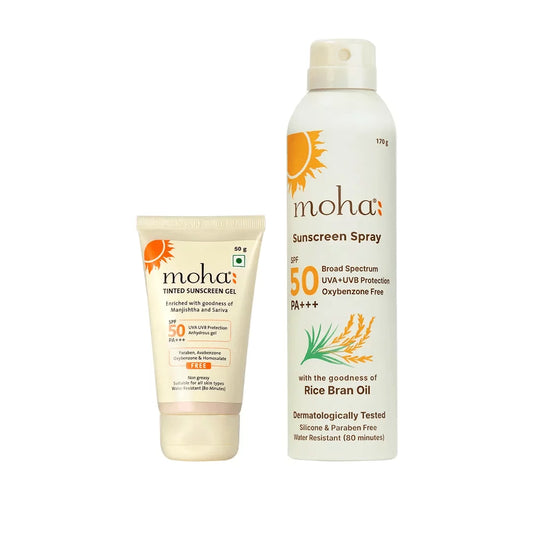 Moha Cosmetics Complete Sun Protection Sunscreen Gel and Spray Duo