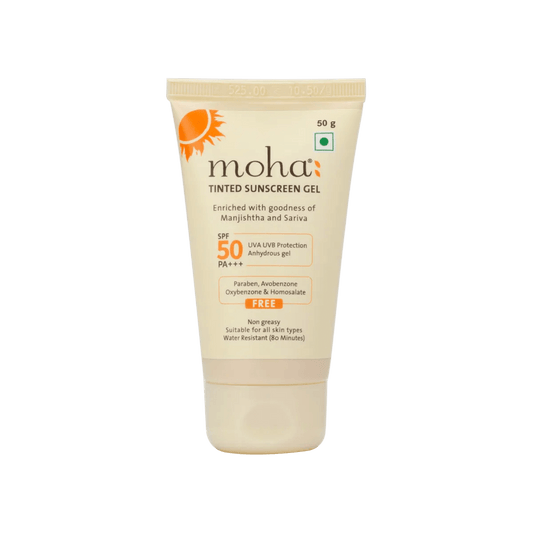 Moha Cosmetics Tinted Sunscreen Gel with SPF50 PA+++ 50g