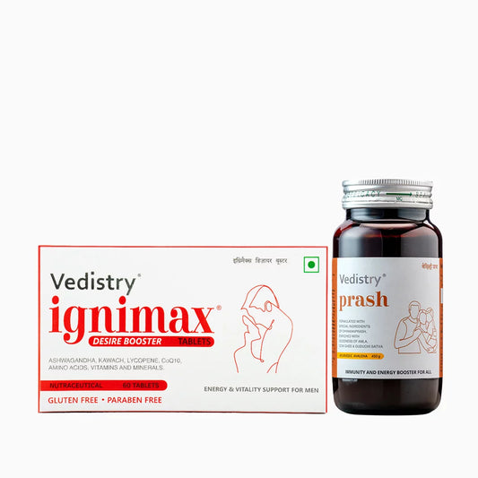 Vedistry ignimax 60 Tablets & Prash Avaleha 450g Combo