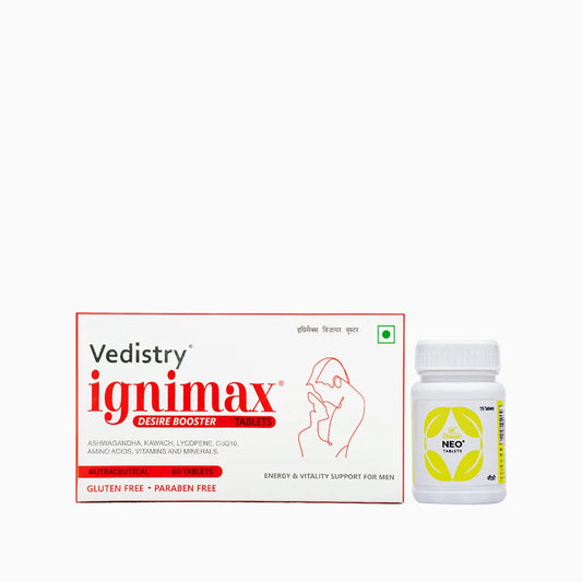 Vedistry ignimax and Charak neo Ayurvedic Power Booster Kit Tablets