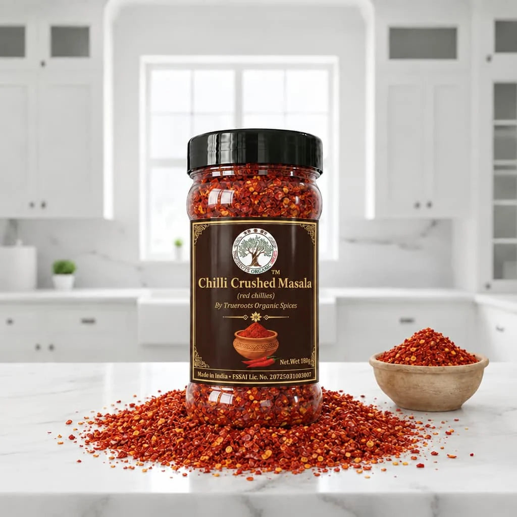 Trueroots Organic Spices Red Chilli (Lal Mirch) Crushed Masala