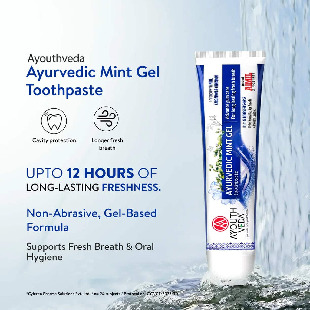 Ayouthveda Ayurvedic Toothpaste (Natural / Charcoal White / Total Care / Mint Gel)
