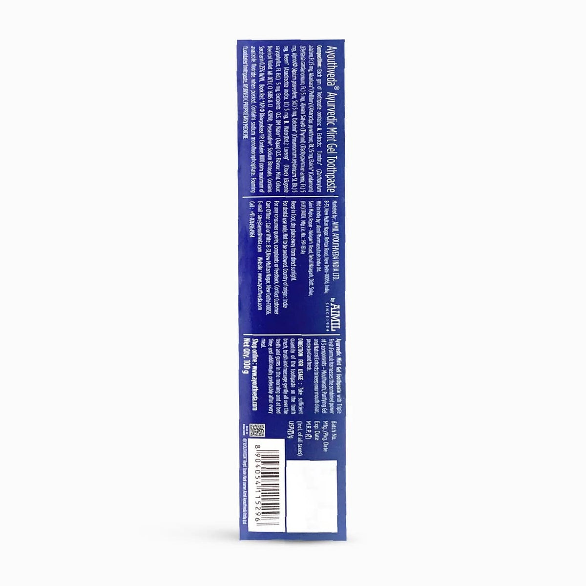 Ayouthveda Ayurvedic Toothpaste (Natural / Charcoal White / Total Care / Mint Gel)