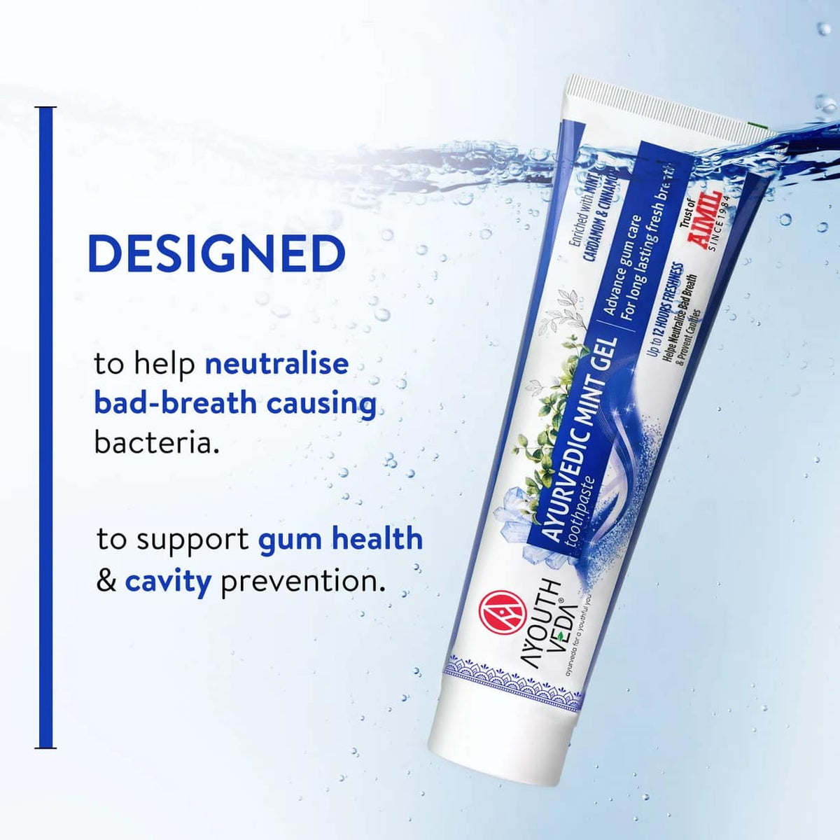 Ayouthveda Ayurvedic Toothpaste (Natural / Charcoal White / Total Care / Mint Gel)
