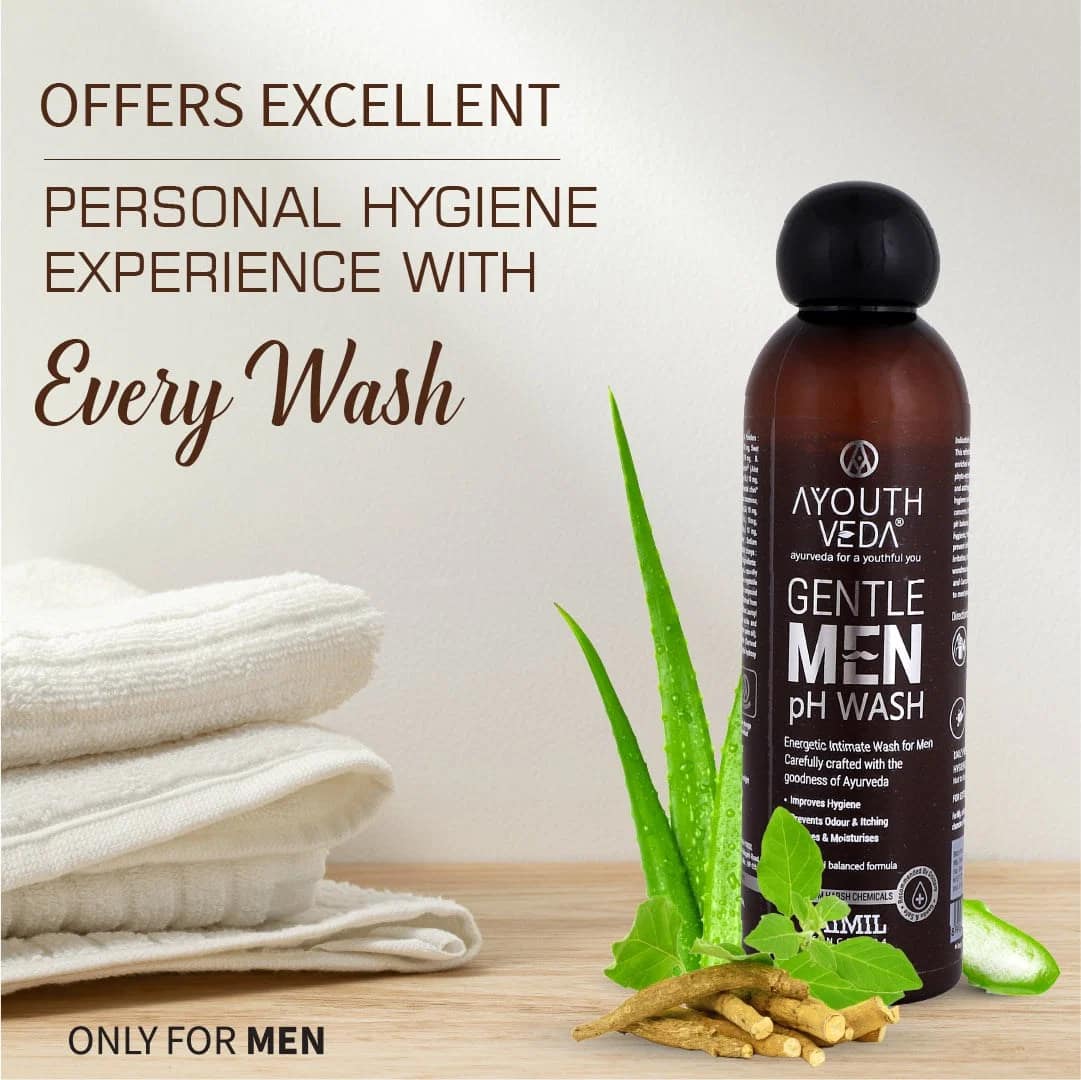 Ayouthveda Gentle Men pH-Balanced Body Wash – 180ml