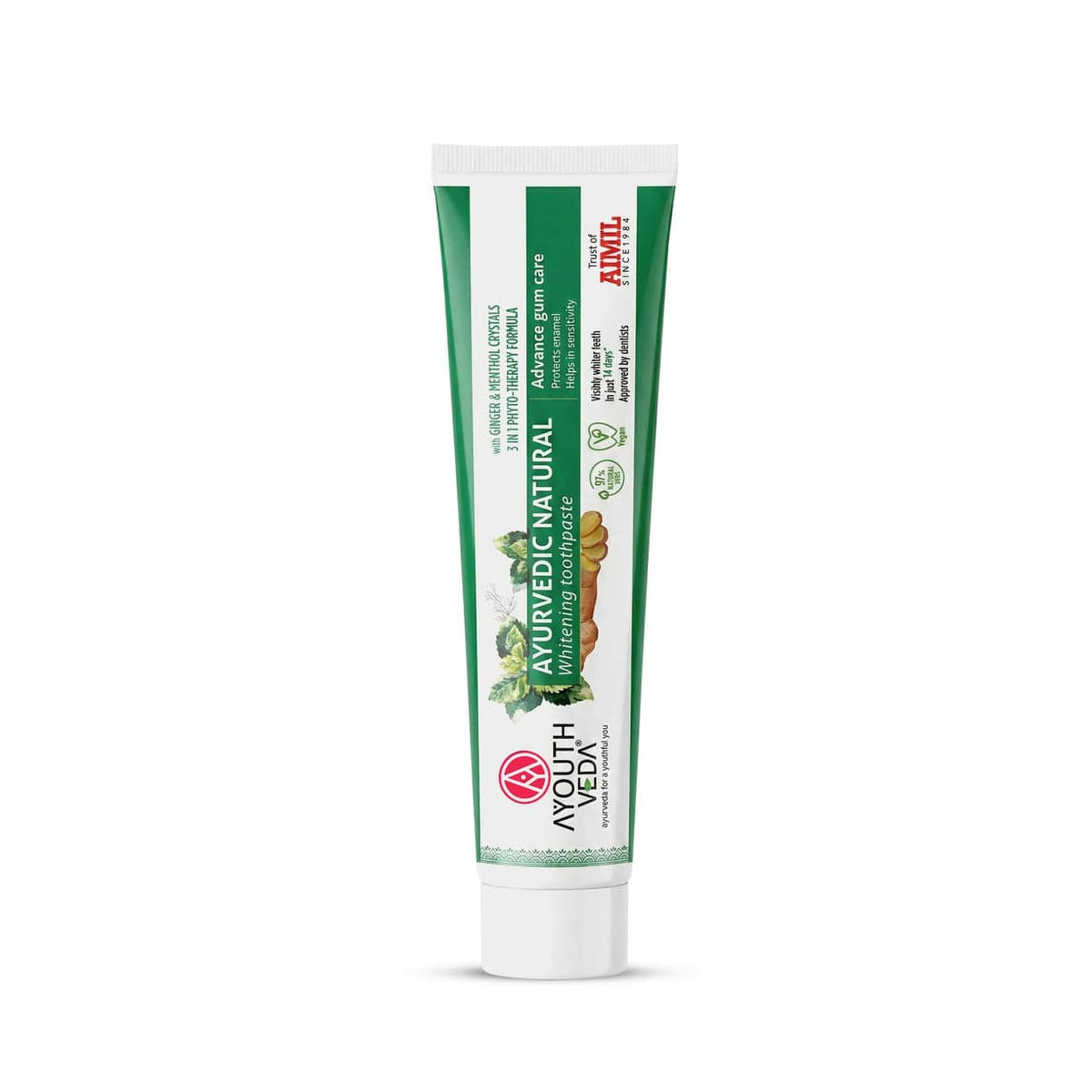 Ayouthveda Ayurvedic Toothpaste (Natural / Charcoal White / Total Care / Mint Gel)