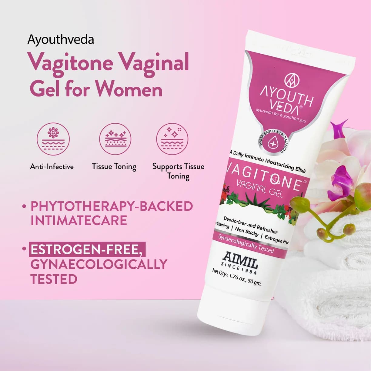 Ayouthveda Vagitone Intimate Wellness Gel – 50g