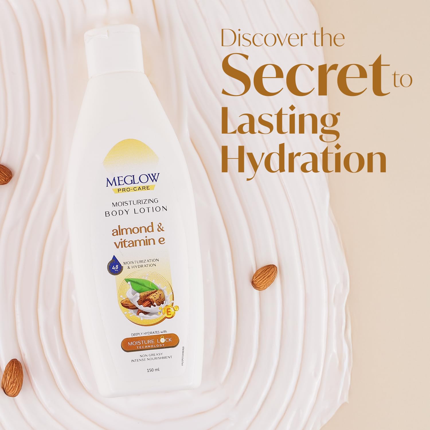 Leeford Meglow Pro Care Almond & Vitamin E Moisturizing Body Lotion 150ml