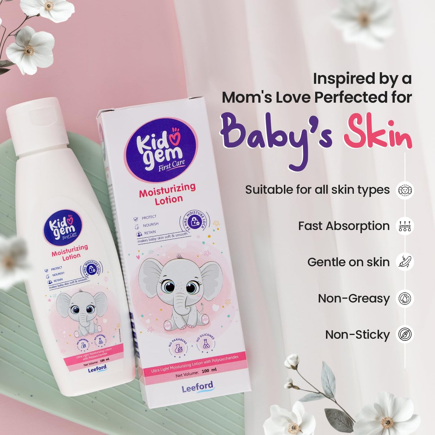 Leeford Kidogem Moisturizing Baby Lotion 100ml