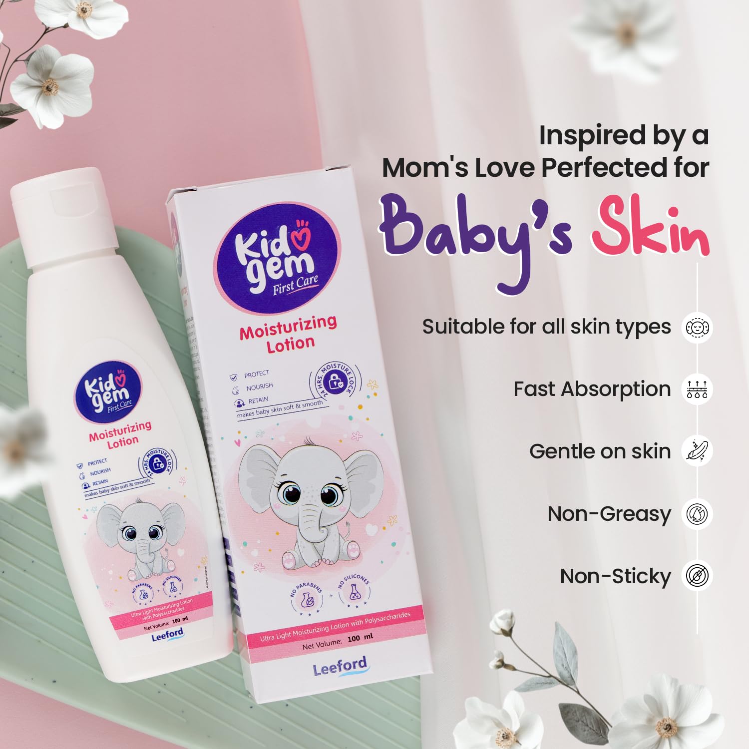 Leeford Kidogem Moisturizing Baby Lotion 100ml