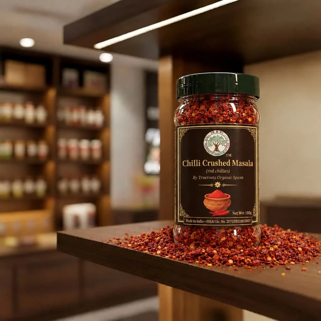 Trueroots Organic Spices Red Chilli (Lal Mirch) Crushed Masala