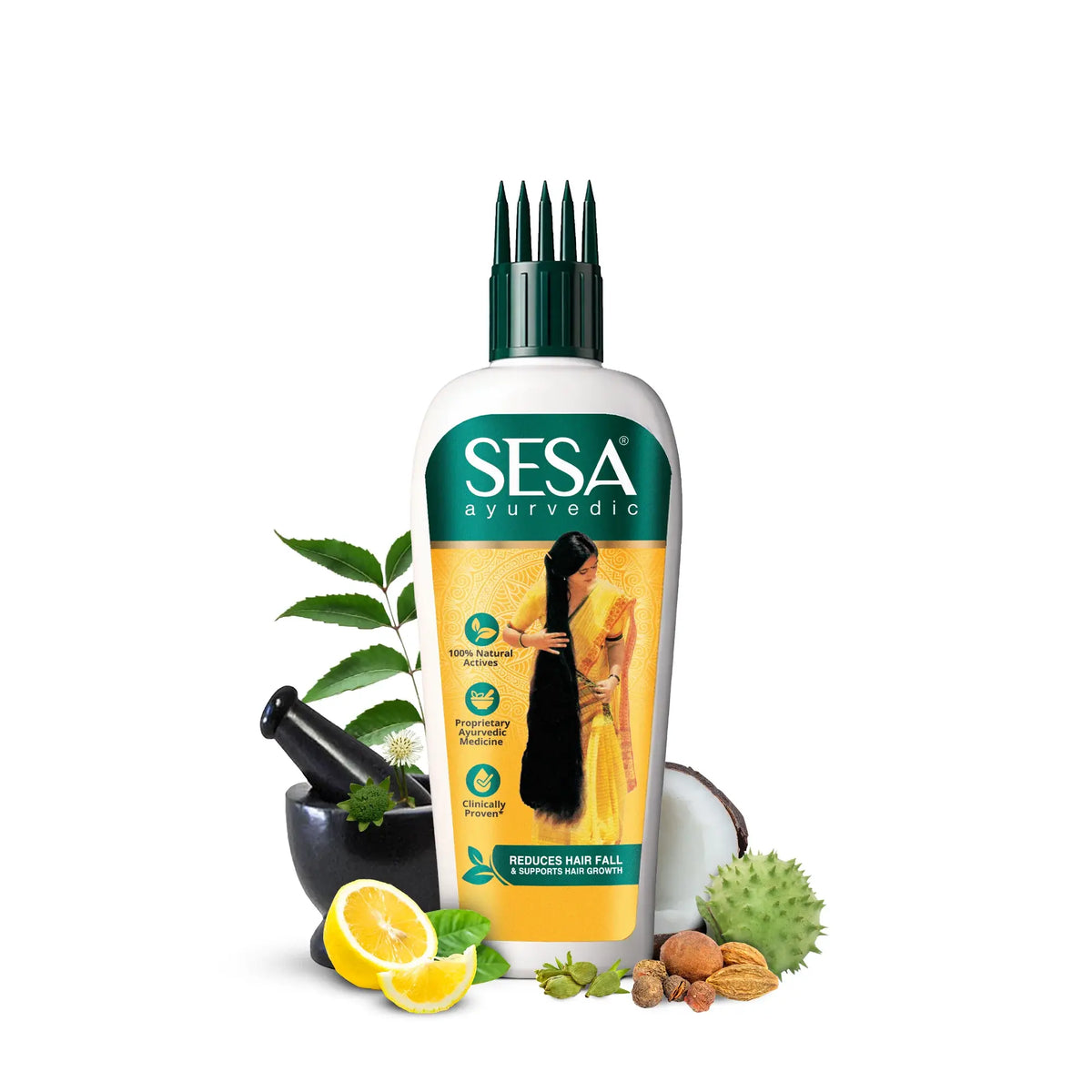 Sesa Care Ayurvedic Anti-Hair Fall Oil Combo – 100 ml + 200 ml
