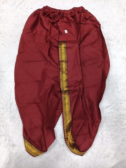 Kids Dhoti, Pure Silk with Soft Silk Border, Readymade, Indian Ethnic Maharaj Style, Party Wear