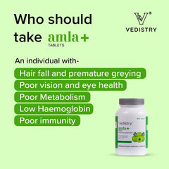 Vedistry Ayurvedic Amla+ Strengthens Overall Health 60 Tablets