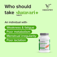 Vedistry Ayurvedic Shatavari+ Strengthens Women's Health 60 Tablets