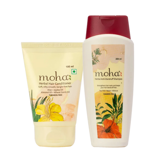 Moha Cosmetics Anti Dandruff Hair Conditioner and Shampoo Combo