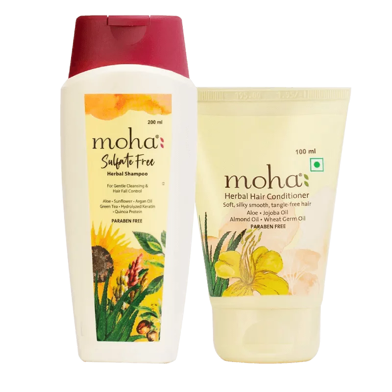 Moha Cosmetics Lustrous Locks Hair Conditioner and Shampoo Combo