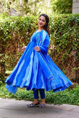 Bollywood Indian Pakistani Ethnic Party Wear Women Soft Pure Tubby Organza Gown Dress