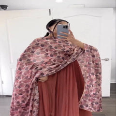 Болливудская индийская пакистанская этническая праздничная одежда женская мягкая чистая искусственная жоржетта Анаркали с платьем Анаркали
