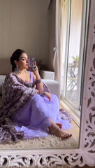 Bollywood Indische Pakistanische Ethno Party Wear Damen Weiches Reines Kunstgeorgette Anarkali Mit Dupatta Kleid
