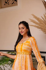 Bollywood Indian Pakistani Ethnic Party Wear Women Soft Pure Tubby Organza Yellow Suit Set Dress