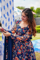 Bollywood Indische Pakistanische Ethno Party Wear Damen Weicher Reiner Kunstgeorgette Anzug Mit Dupatta Kleid