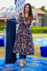 Bollywood Indische Pakistanische Ethno Party Wear Damen Weicher Reiner Kunstgeorgette Anzug Mit Dupatta Kleid