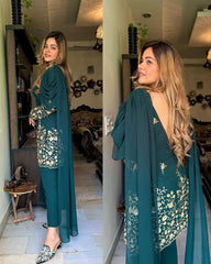 Bollywood Indian Pakistani Ethnic Party Wear Women Soft Pure Georgette Plazzo Suit Dress