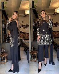 Bollywood Indische Pakistanische Ethnische Party Tragen Frauen Weiche Reine Georgette Plazzo Anzug Kleid