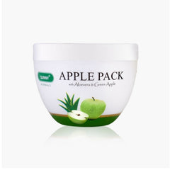Bakson's Sunny Herbals Apfelpackung mit Aloe Vera, Mandelöl und grünem Apfel für einen gesunden Charme, Hautpflegepastenpackung, 150 g
