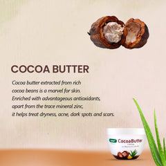Bakson's Sunny Herbals Kakaobutter mit Aloe Vera und Calendula für ein erfrischendes Aussehen, Hautpflegecreme, 125 g