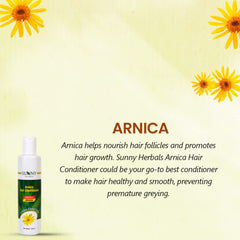 Bakson's Sunny Herbals Arnica mit Arnika, Amla und Henna, um dem Haar mehr Fülle und Sprungkraft zu verleihen, Spülung, 150 ml