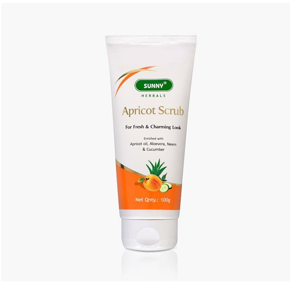 Bakson's Sunny Herbals Apricot Aloevera with Neem & Cucumber For Fresh & Charming Look Skin Care Scrub 100gm