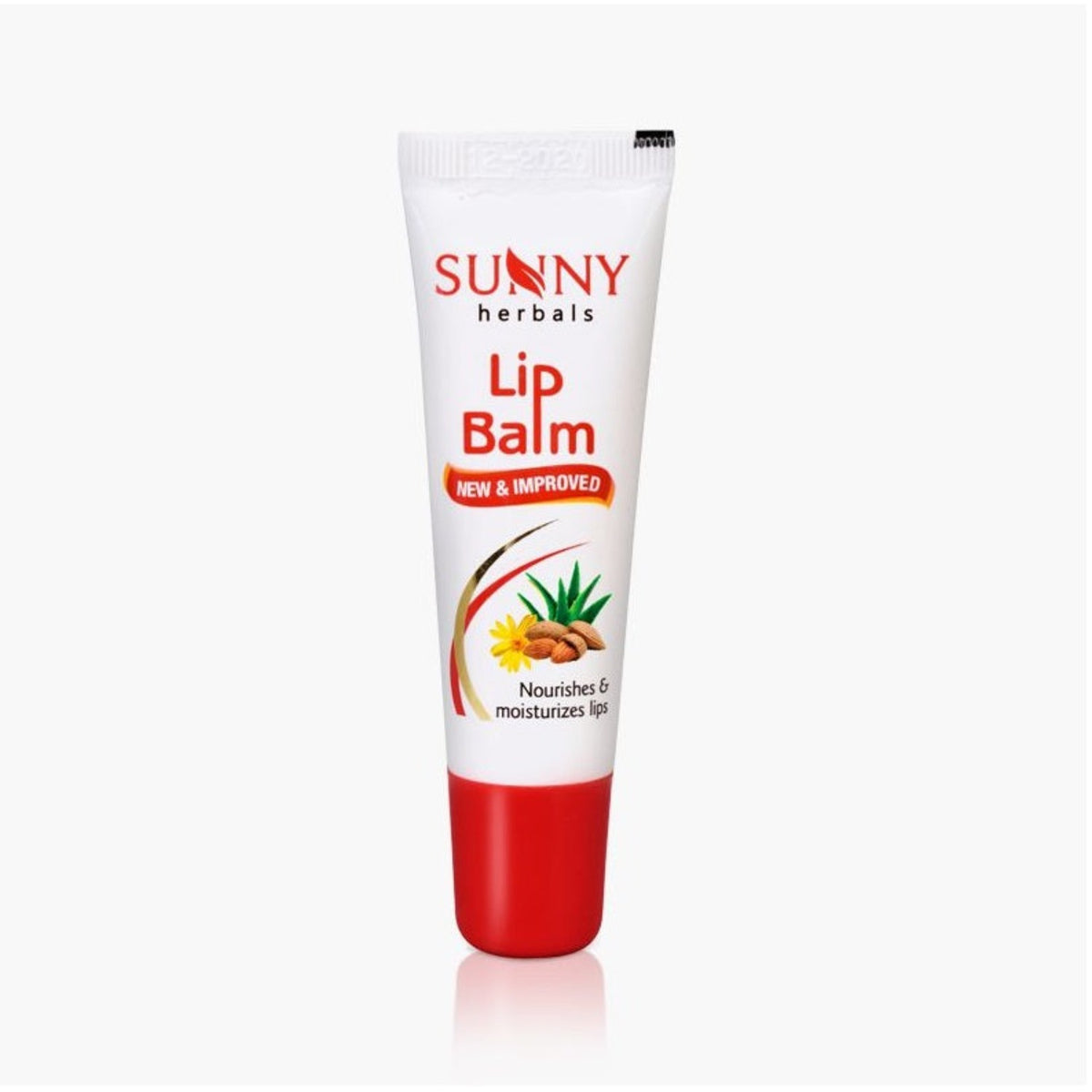 2 X Bakson's Sunny Herbals Lip Balm With Almond oil,Aloevera & Calendula Smooth & Glossy Lips Balm 10gm