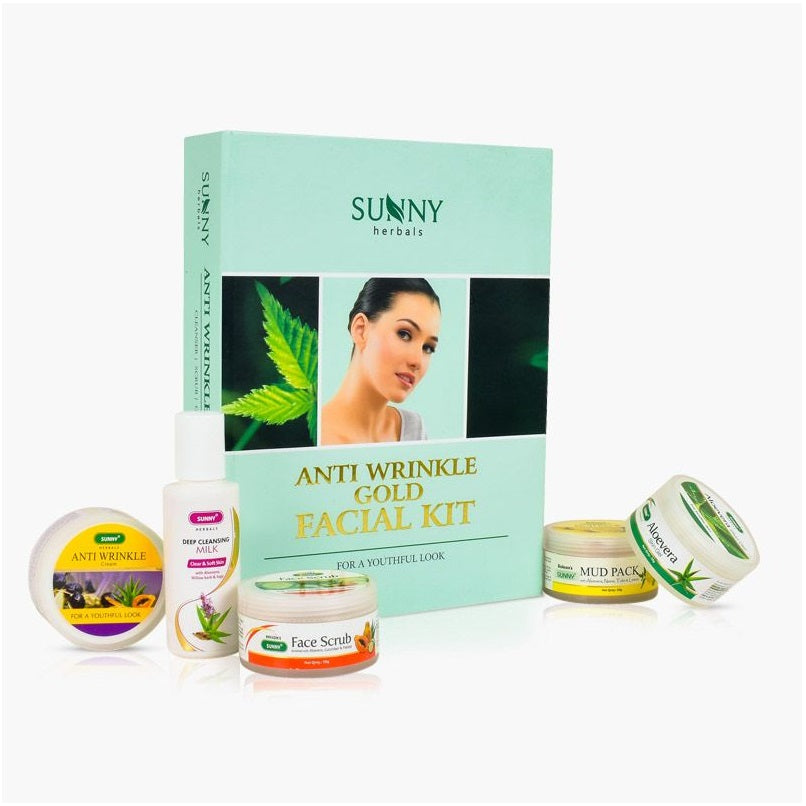 Bakson's Sunny Herbals Anti-Falten-Gesichtsbehandlung für ein jugendliches Aussehen, Set 5 x 50 (GM/ML)