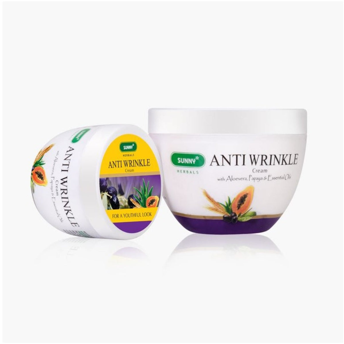Bakson's Sunny Herbals Anti-Falten-Hautpflegecreme mit Aloe Vera, Gurke und Papaya für ein jugendliches Aussehen