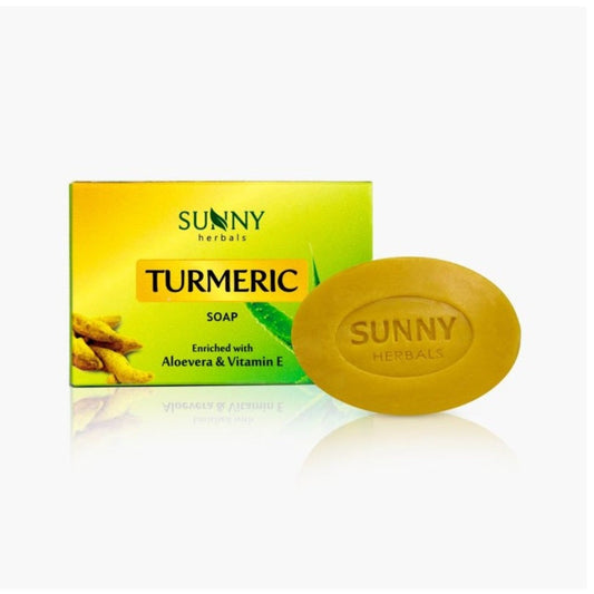 Bakson's Sunny Herbals Kurkuma mit Kurkuma und Aloe Vera, komplette Hautpflegeseife, 75 g