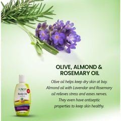 Bakson's Sunny Herbals Body With Aloevera,Arnica & Hypericum Nurtures Skin Care Oil 100ml