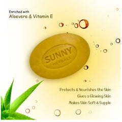 Bakson's Sunny Herbals Kurkuma mit Kurkuma und Aloe Vera, komplette Hautpflegeseife, 75 g